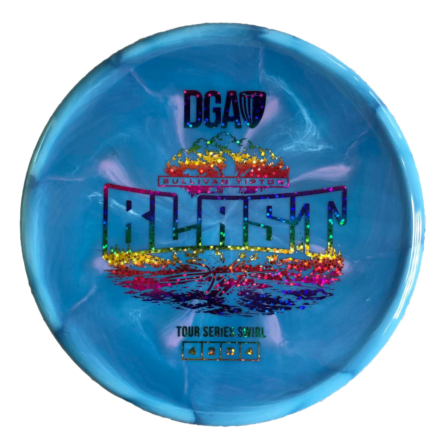 DGA Swirl Blast 2026 Tour Series Disc Golf Disc Blue