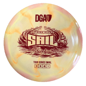 DGA Swirl Sail - Catrina Allen 2026 Tour Series - Disc Golf Disc Yellow-orange