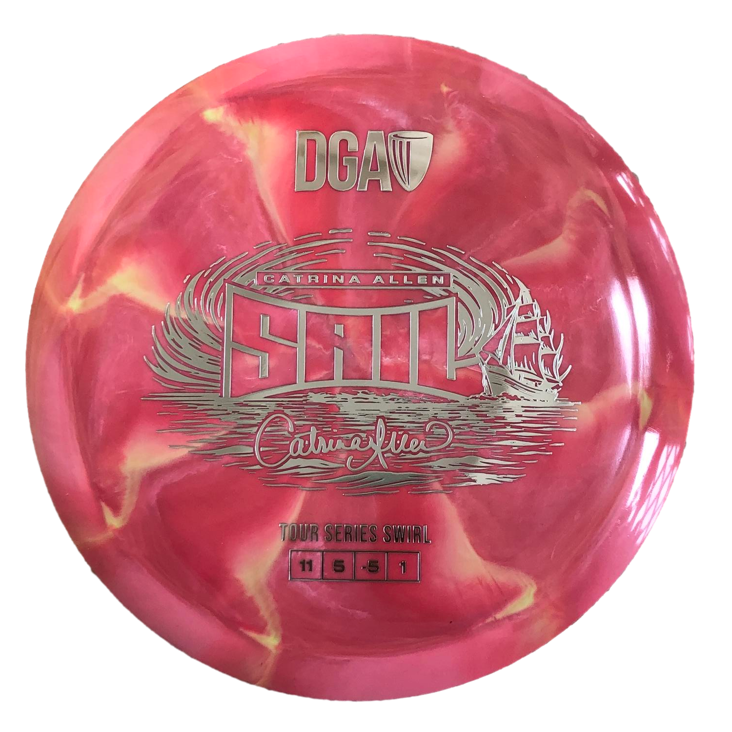DGA Swirl Sail - Catrina Allen 2026 Tour Series - Disc Golf Disc Pink