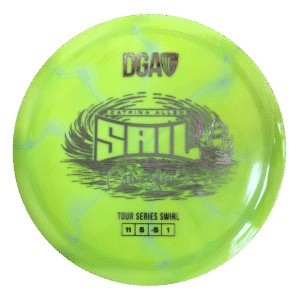 DGA Swirl Sail - Catrina Allen 2026 Tour Series - Disc Golf Disc Lime