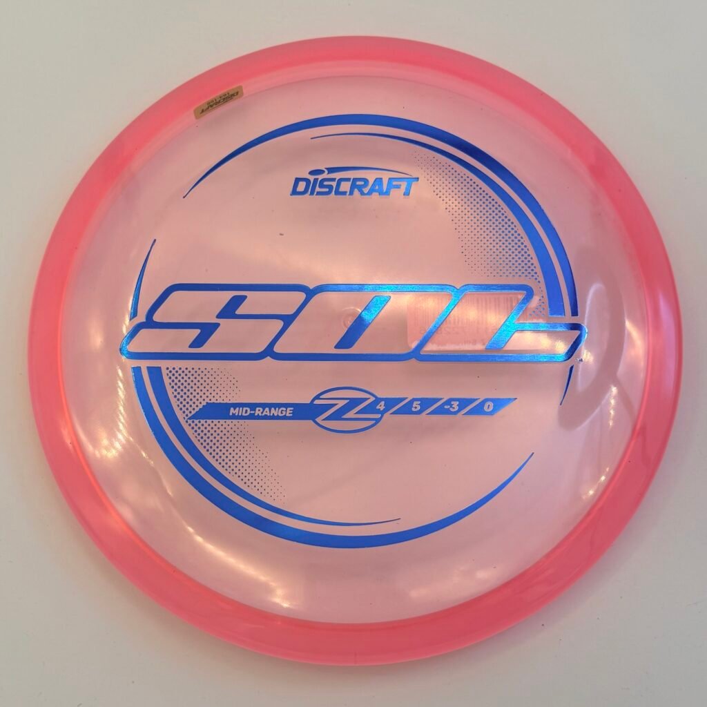 discraft Z SOL (164-166g), disc golf disc, midrange, understable